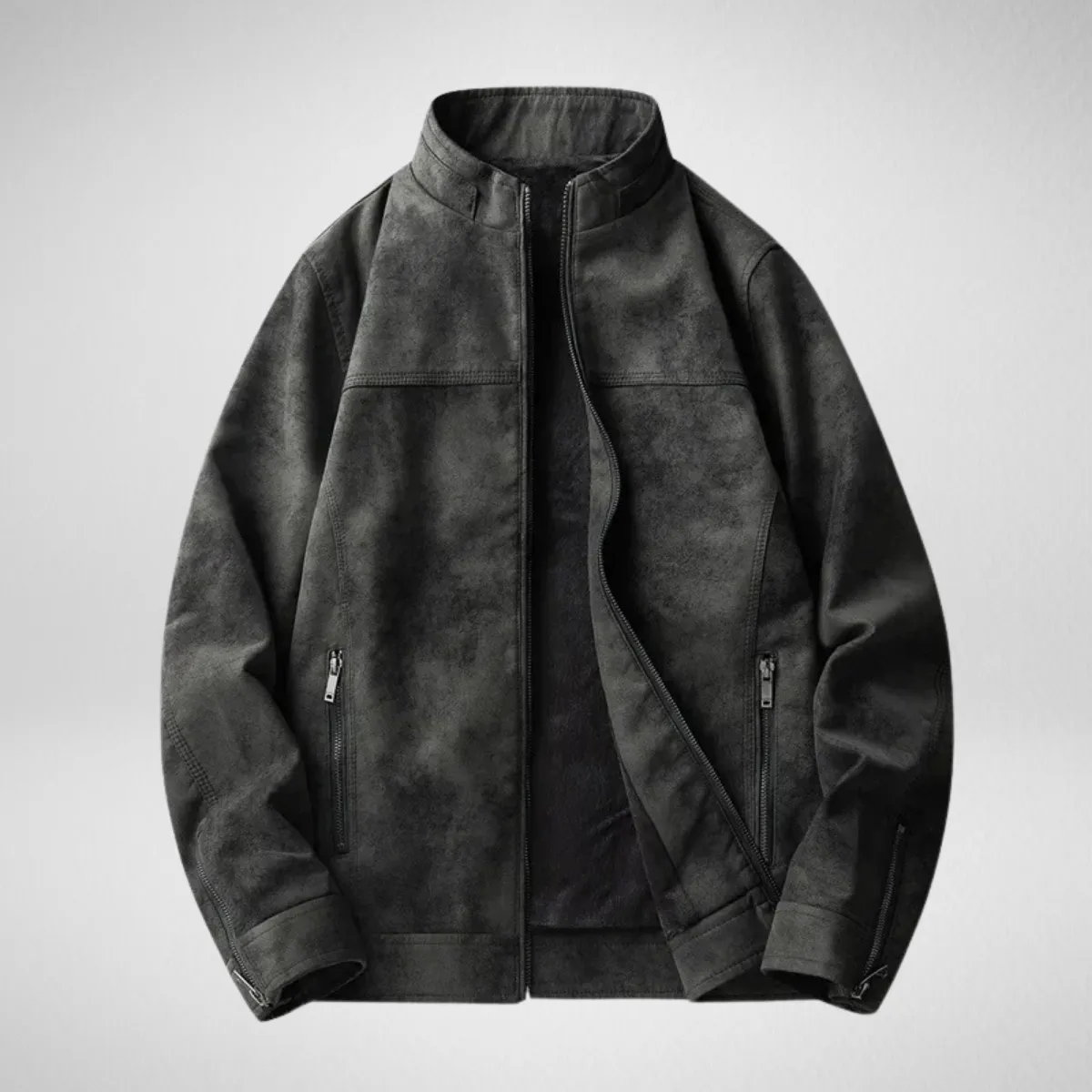BelleYork | Fleece Lined Leather Jacket