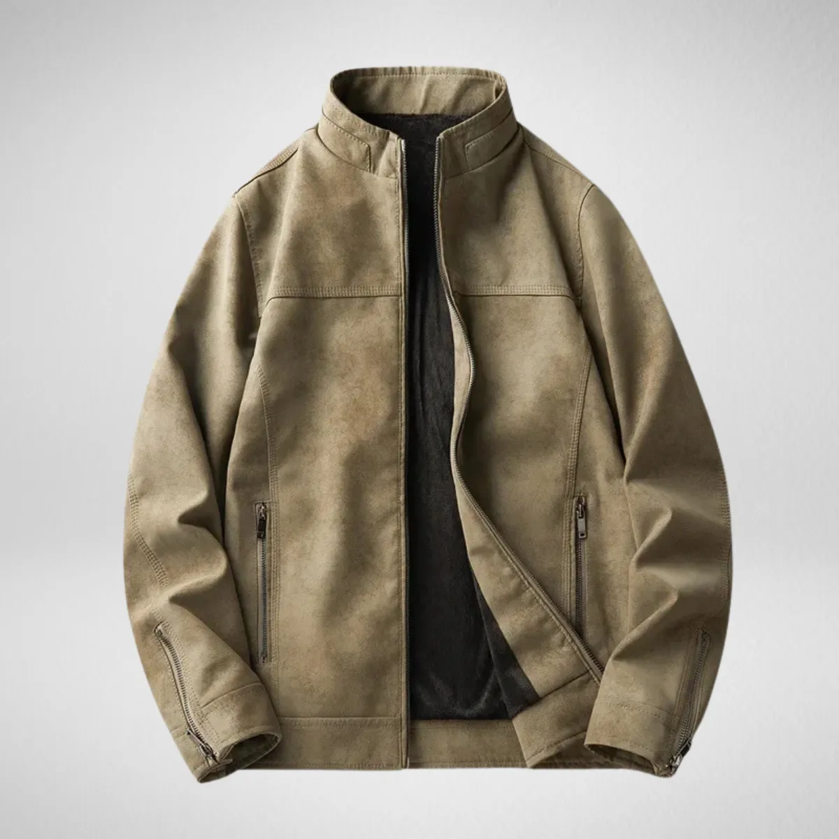 BelleYork | Fleece Lined Leather Jacket