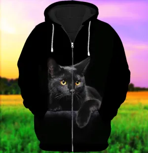 Black Cat Full 3D Full Print Shirts