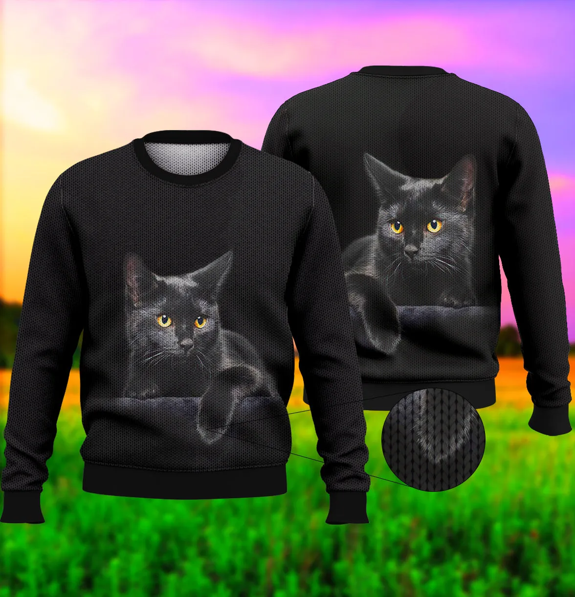 Black Cat Full 3D Full Print Shirts