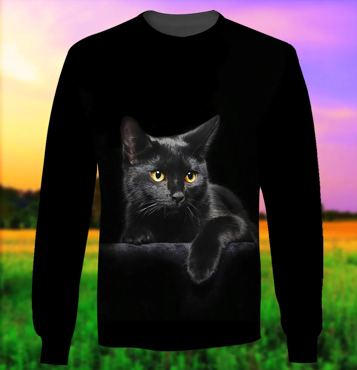 Black Cat Full 3D Full Print Shirts