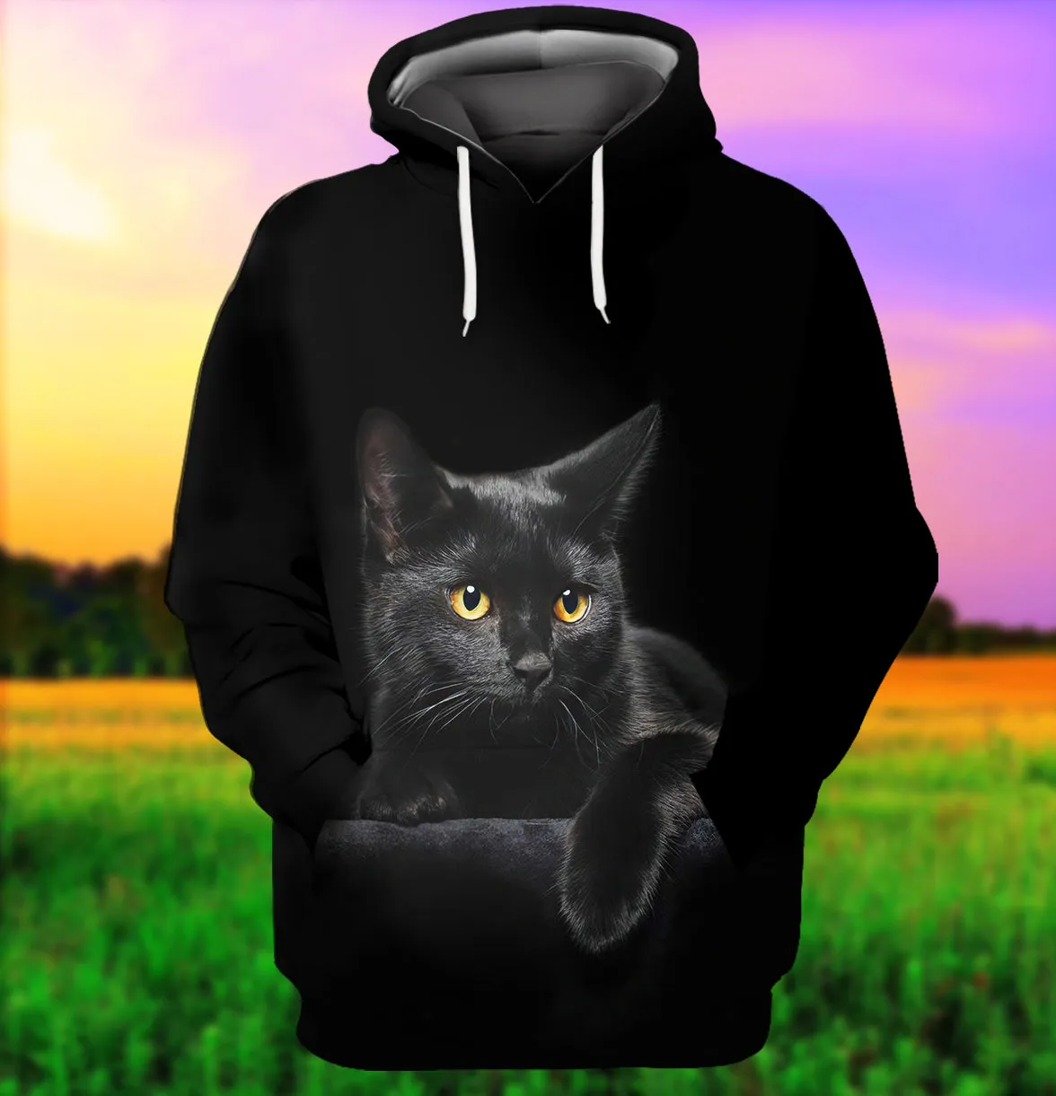 Black Cat Full 3D Full Print Shirts