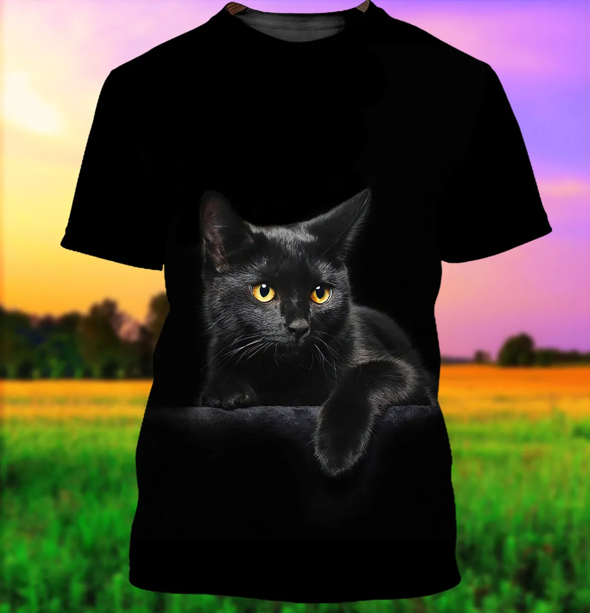 Black Cat Full 3D Full Print Shirts