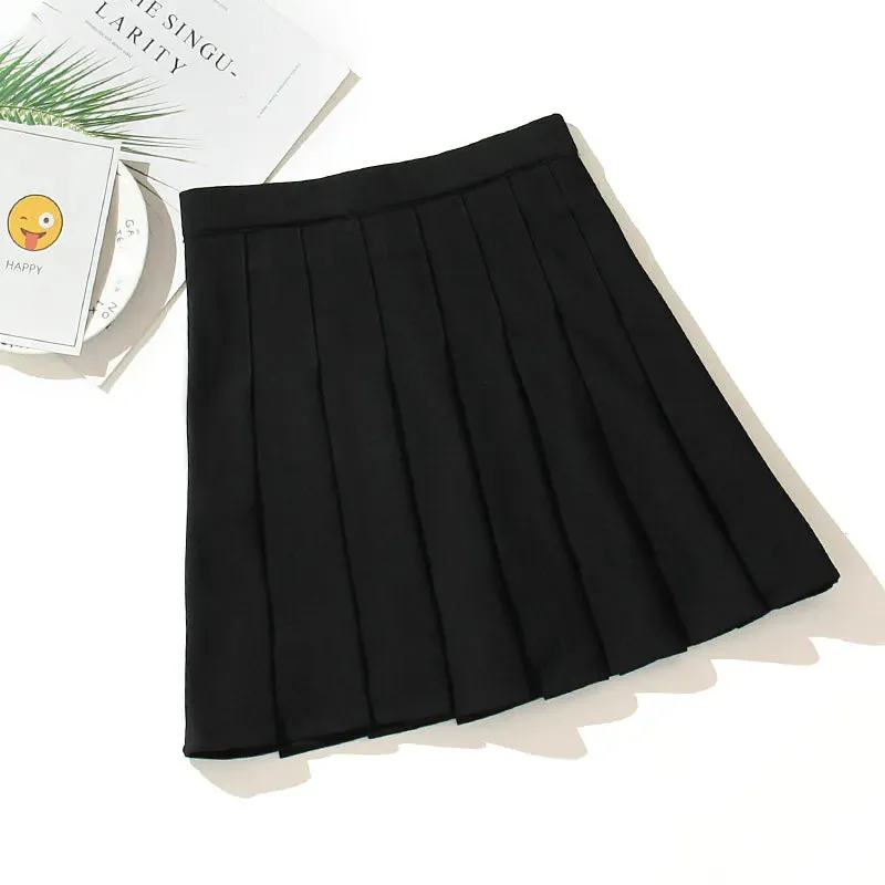 Black High Waist Mini Skirts