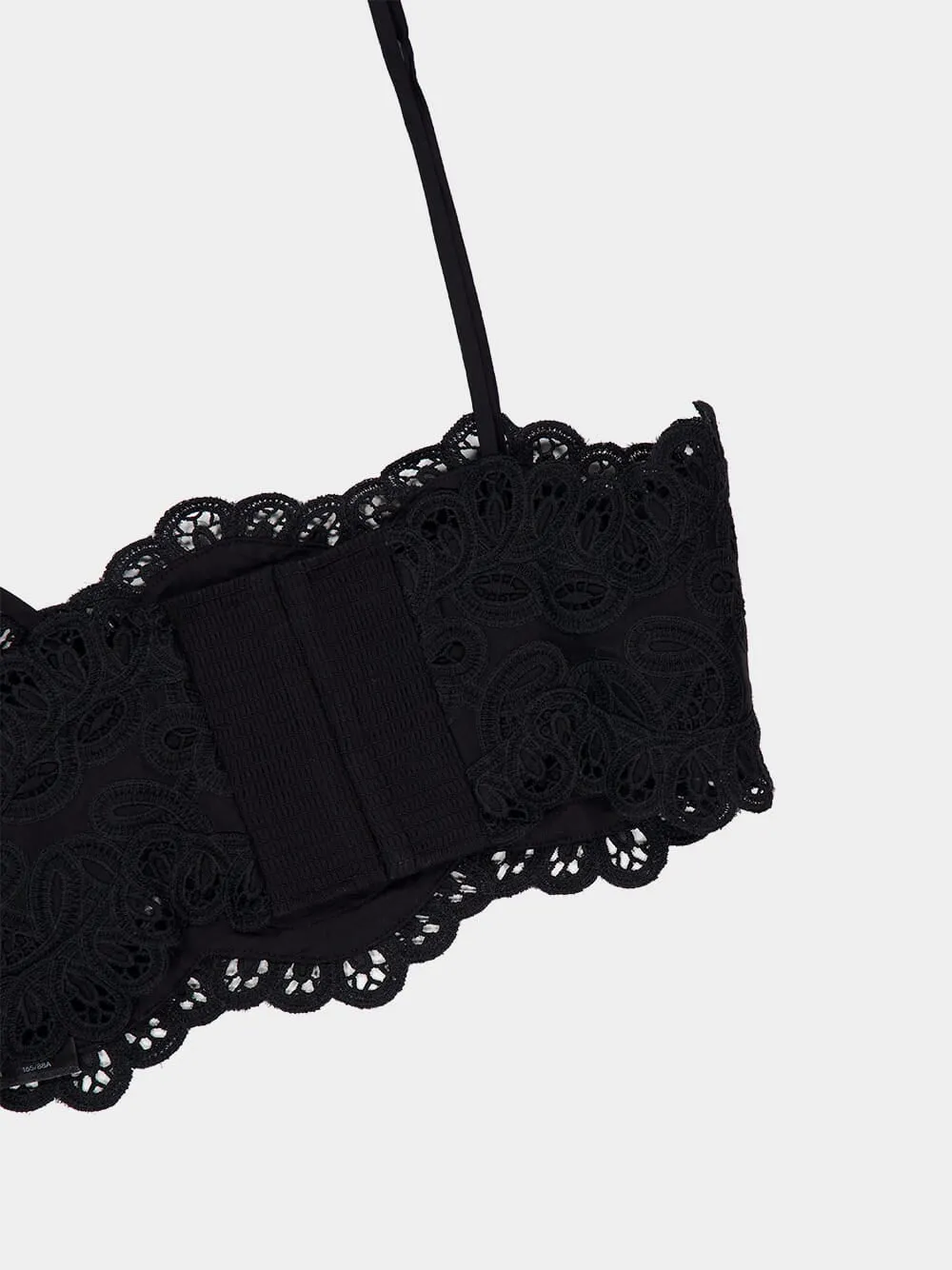 Black 	Rhiannon Embroidered Cropped Bodice