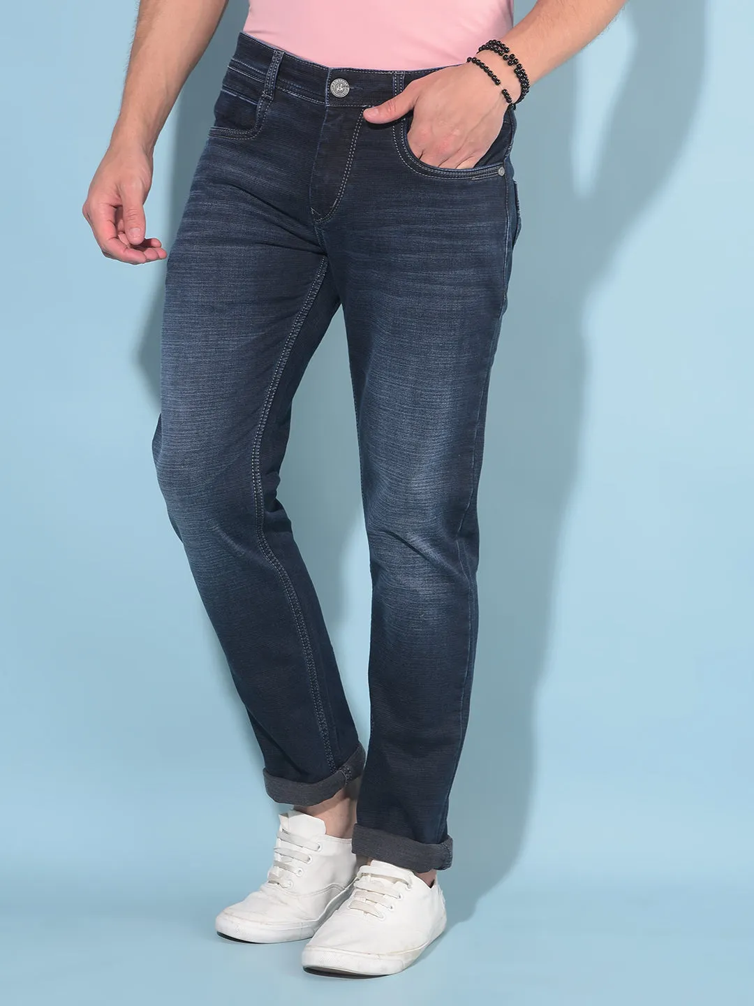 Blue Cotton Jeans