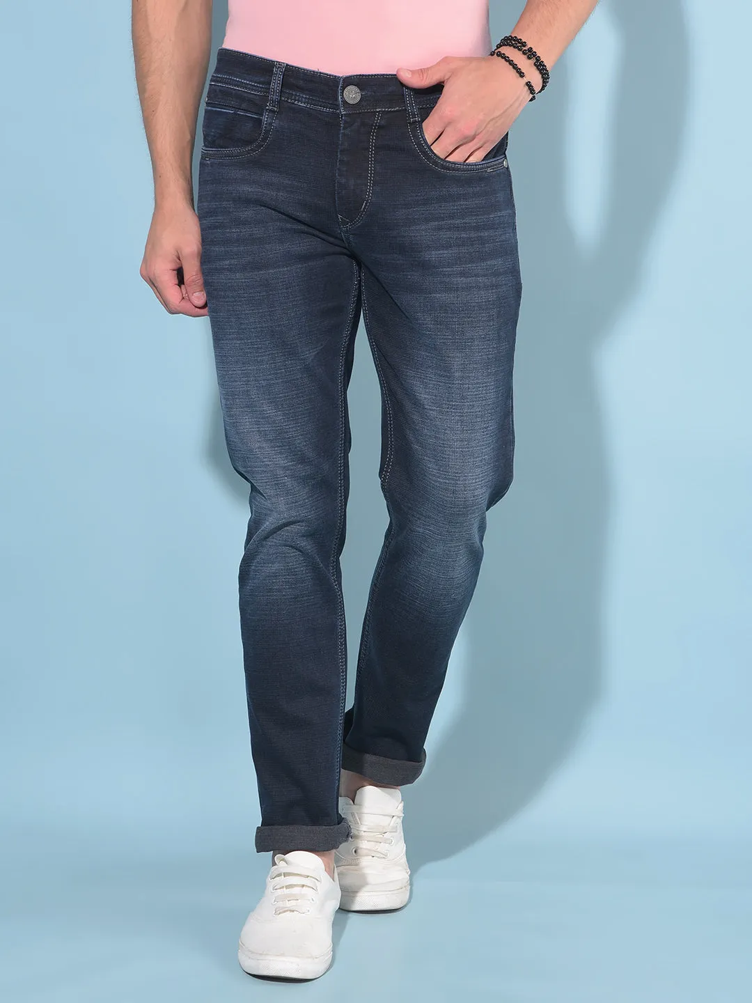Blue Cotton Jeans