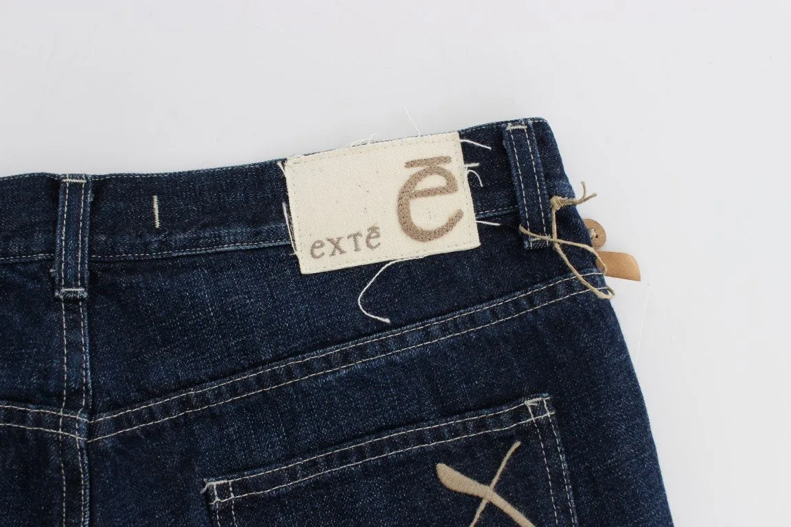 Blue Cotton Regular Fit Jeans