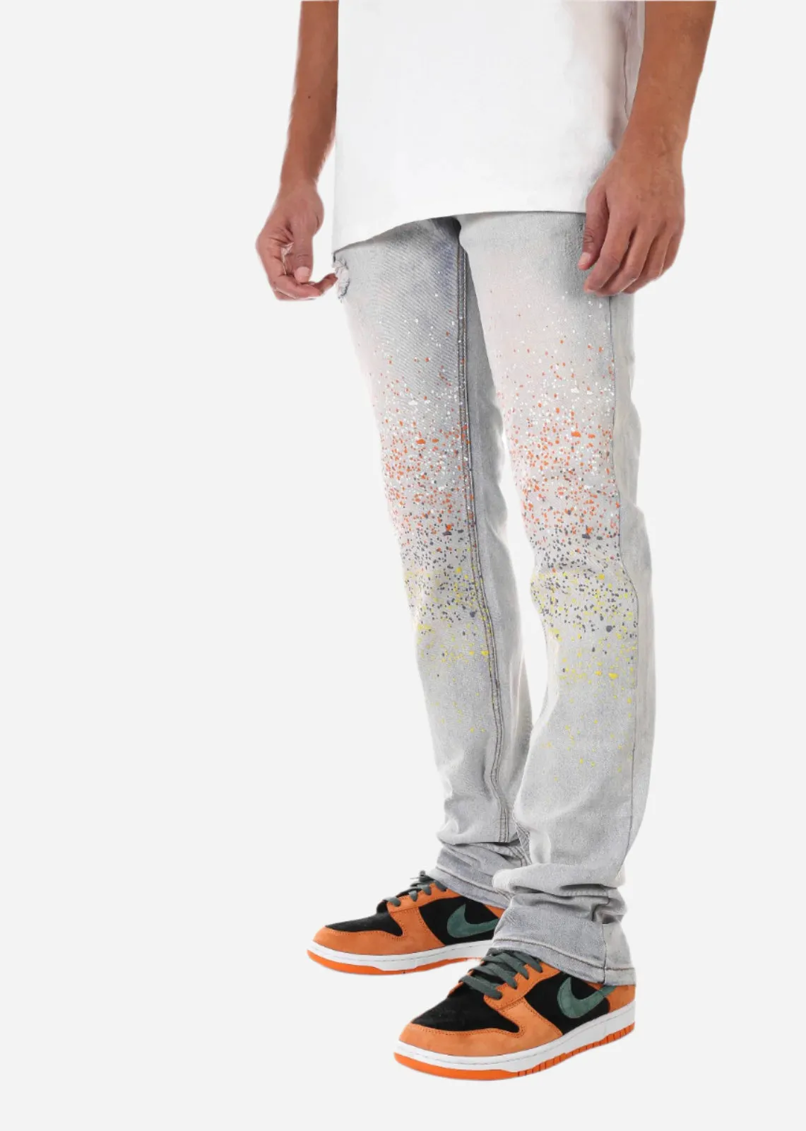 Blue Painter's Jeans - Stacked Fit