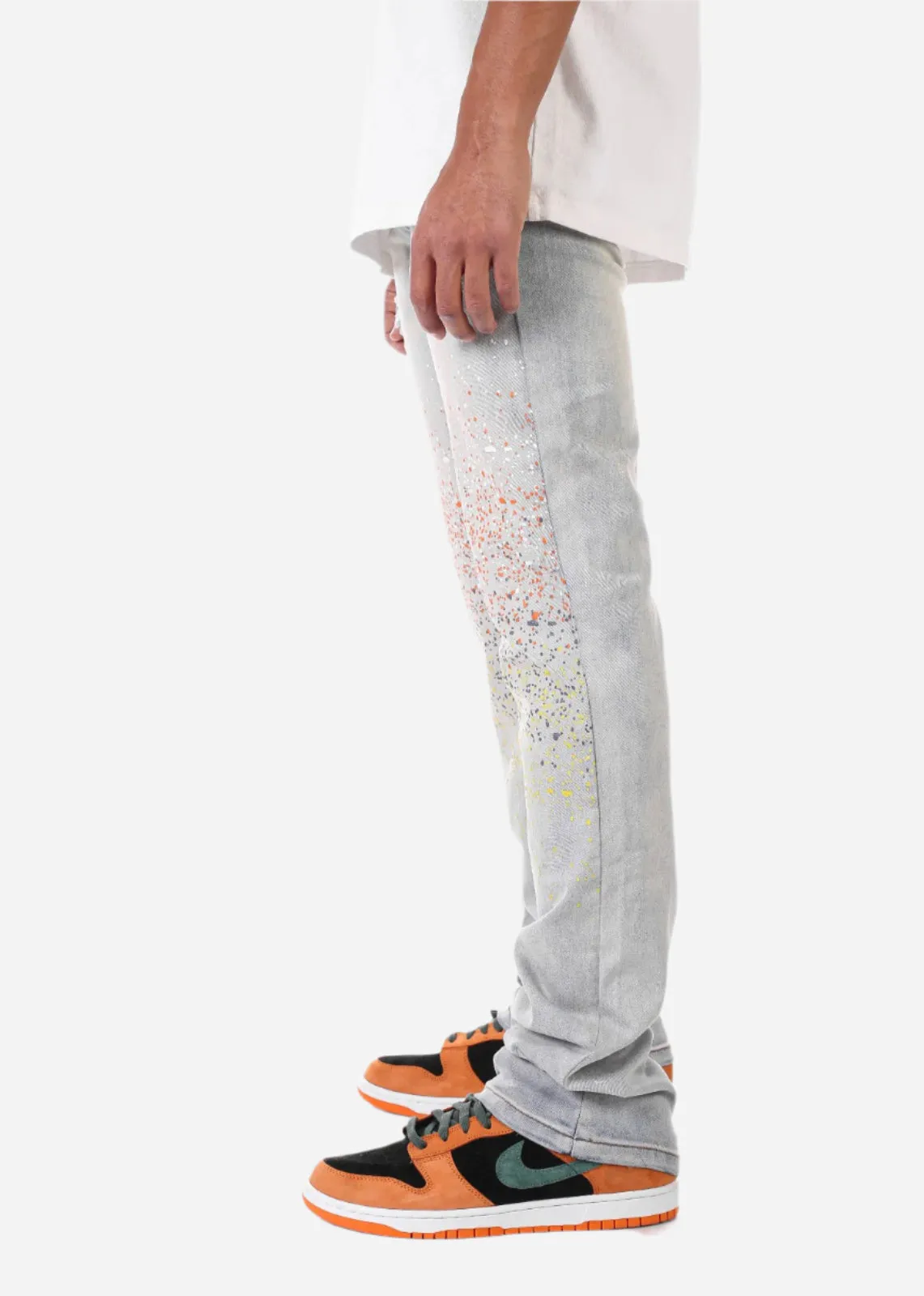 Blue Painter's Jeans - Stacked Fit