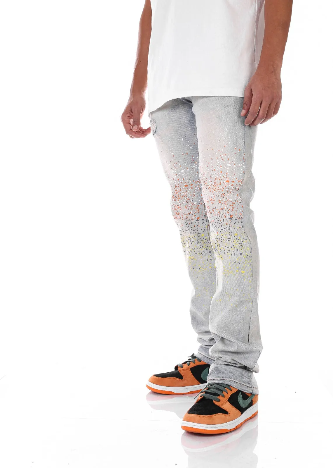 Blue Painter's Jeans - Stacked Fit