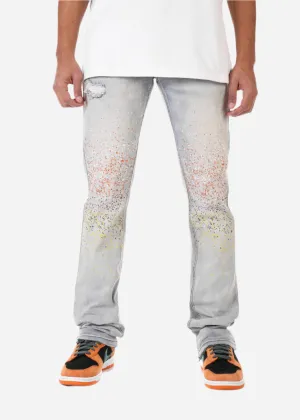 Blue Painter's Jeans - Stacked Fit