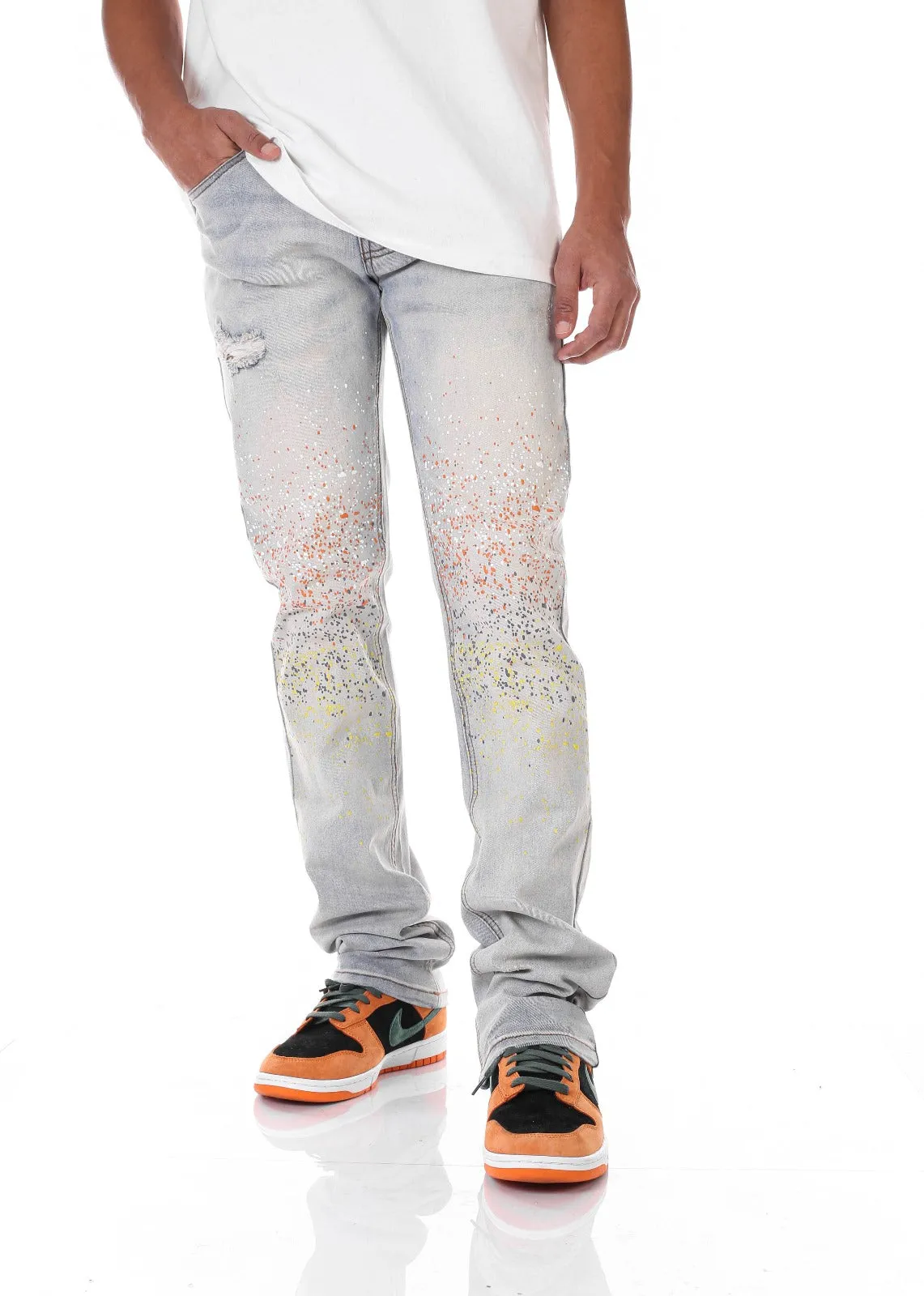 Blue Painter's Jeans - Stacked Fit