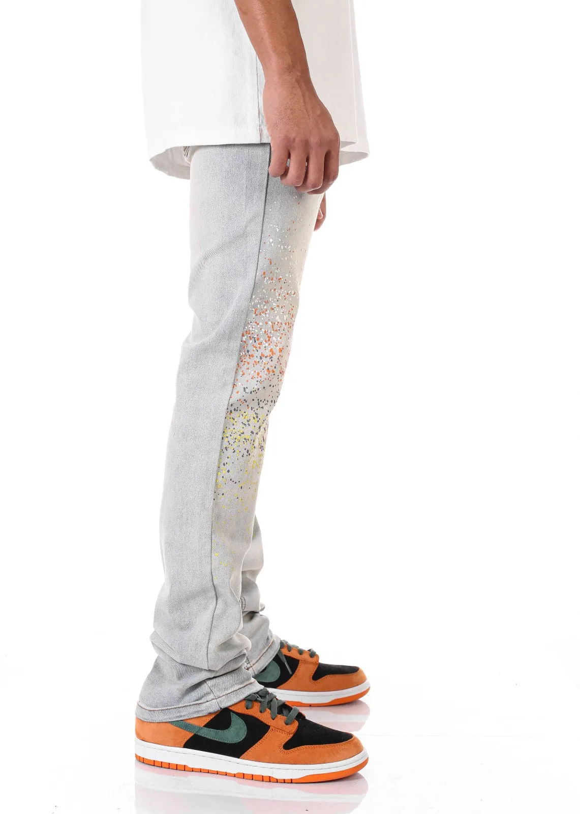 Blue Painter's Jeans - Stacked Fit