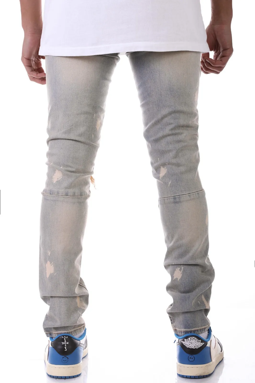 Blue Smocking Jeans - Skinny Ripped Fit