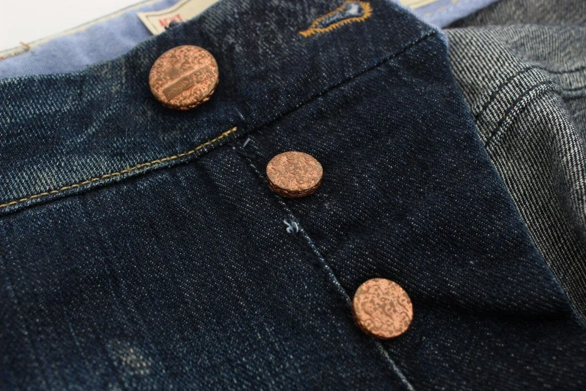 Blue Wash Cotton Denim Regular Fit Jeans