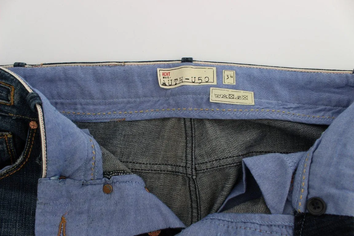 Blue Wash Cotton Denim Regular Fit Jeans