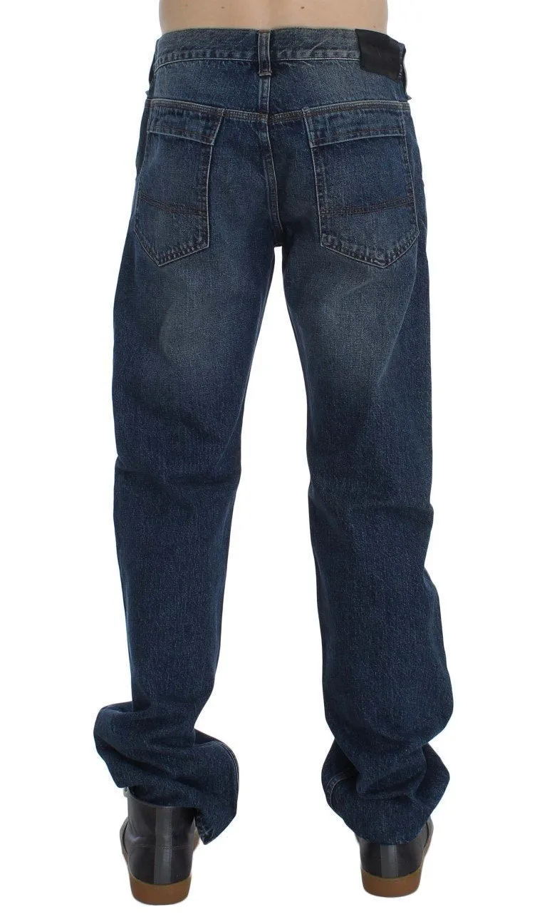 Blue Wash Cotton Regular Fit Jeans