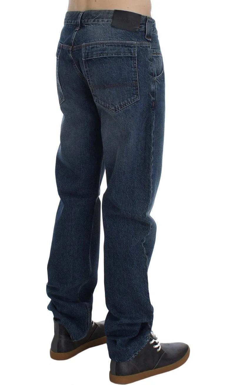 Blue Wash Cotton Regular Fit Jeans
