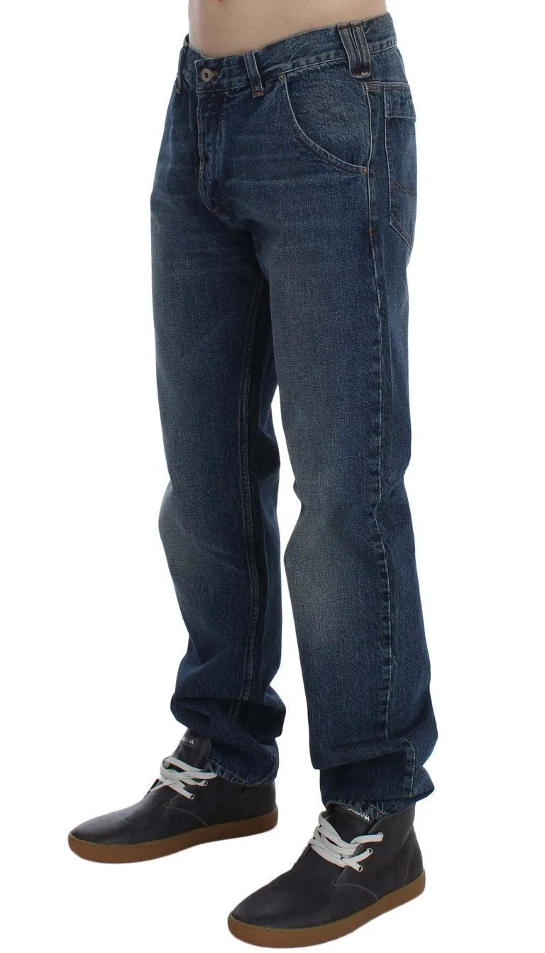 Blue Wash Cotton Regular Fit Jeans
