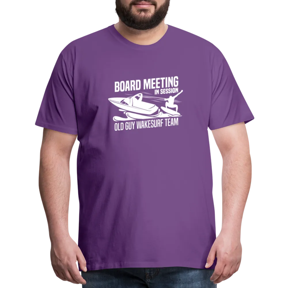 Board Meeting in Session - Old Guy Wakesurf Team Men's Premium T-Shirt