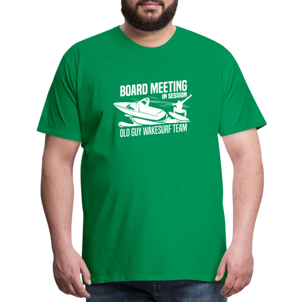 Board Meeting in Session - Old Guy Wakesurf Team Men's Premium T-Shirt