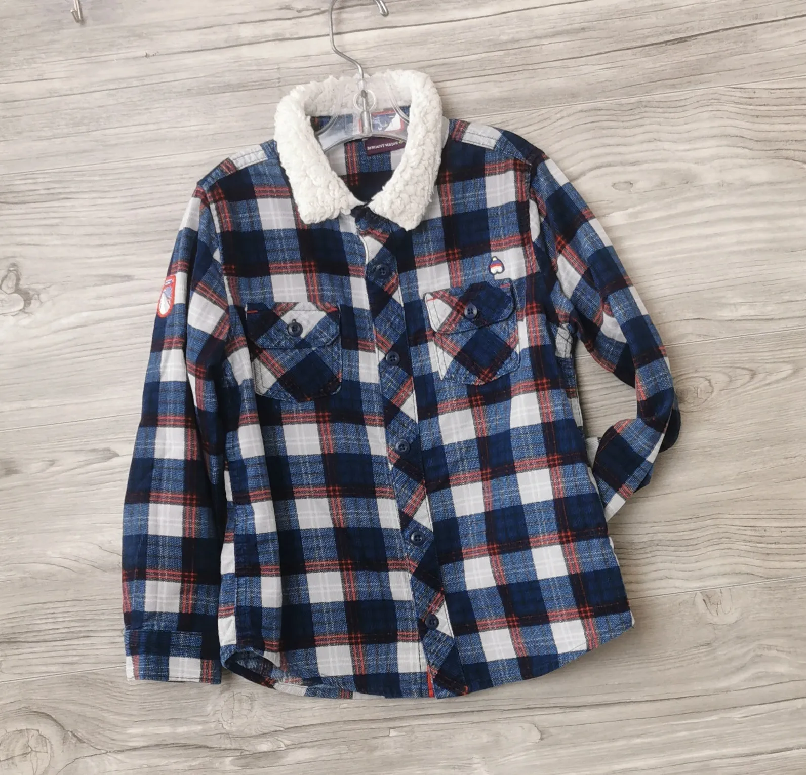 BOY SIZE 6 YEARS - Sergent Major, Super Soft Flannel Jacket VGUC B30