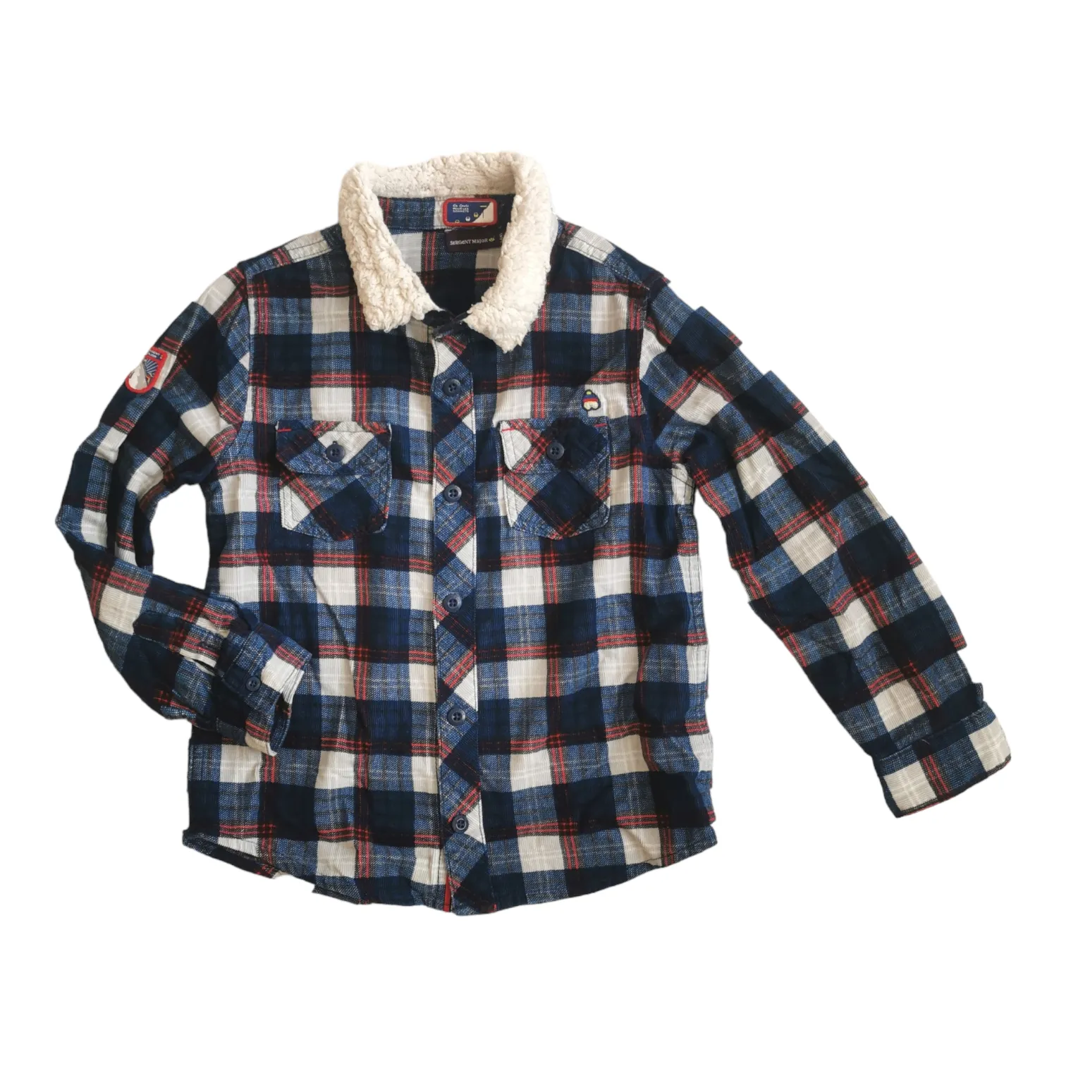 BOY SIZE 6 YEARS - Sergent Major, Super Soft Flannel Jacket VGUC B30