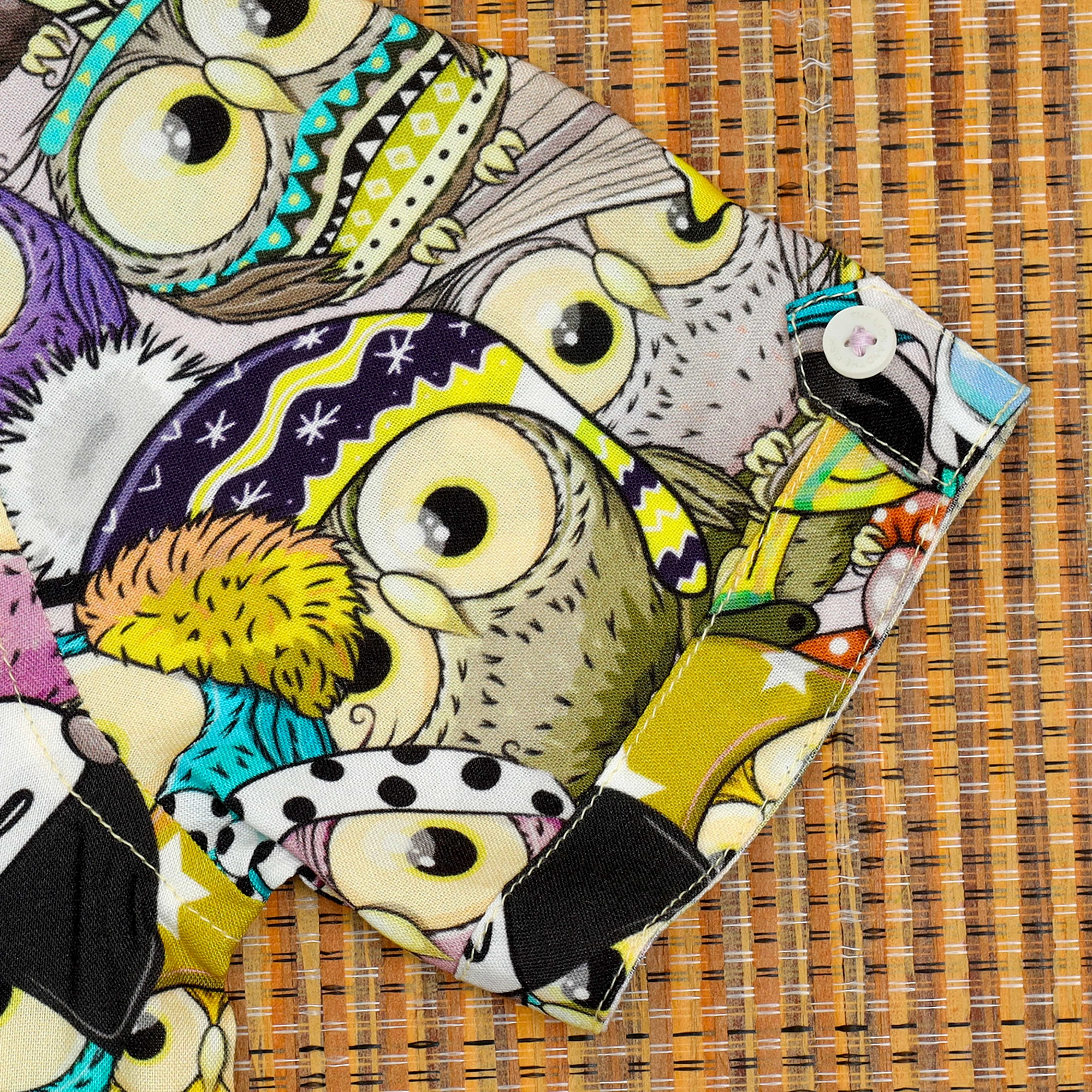 Boys Owl Printed Shirt Brown