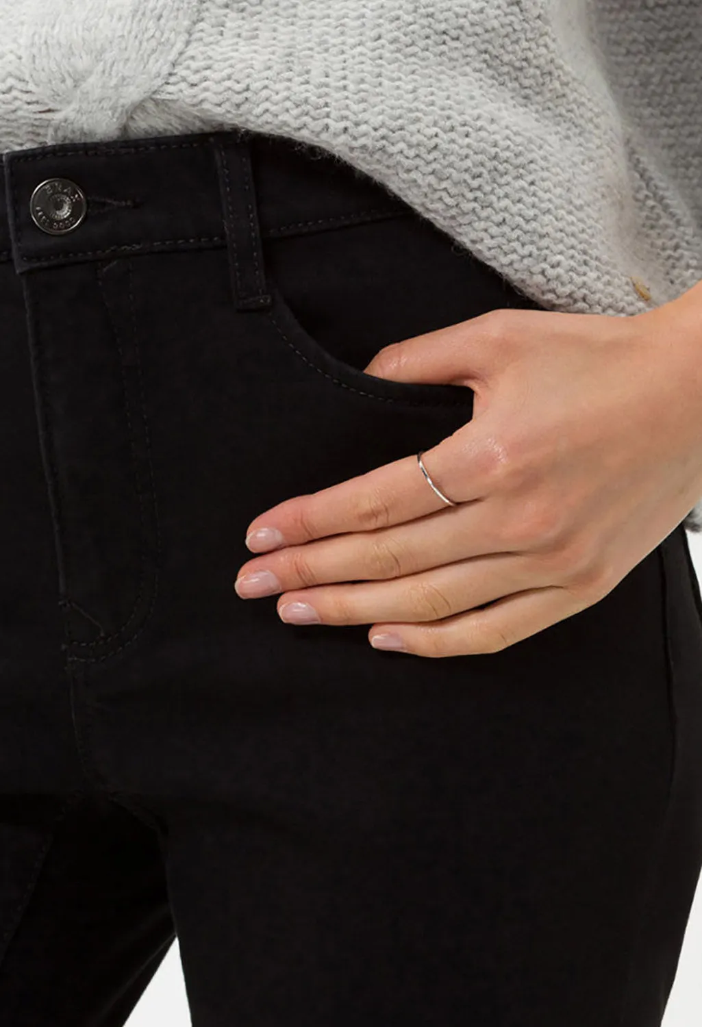 Brax Clean Black Mary Jeans in Short Leg