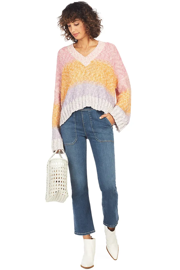 Brie Sweater (Multi Color Ombre)