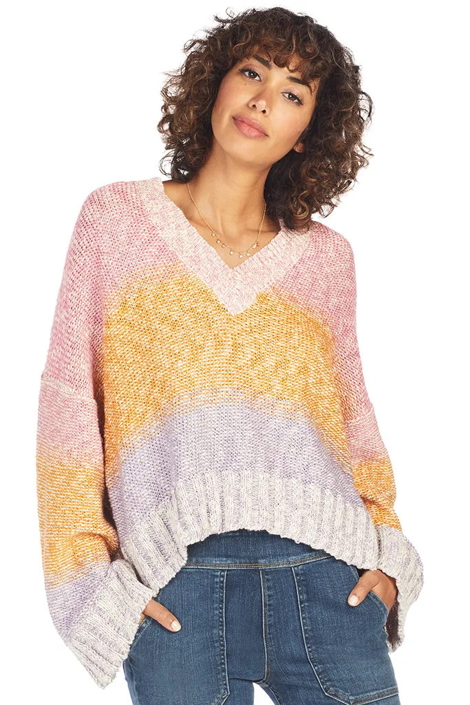 Brie Sweater (Multi Color Ombre)