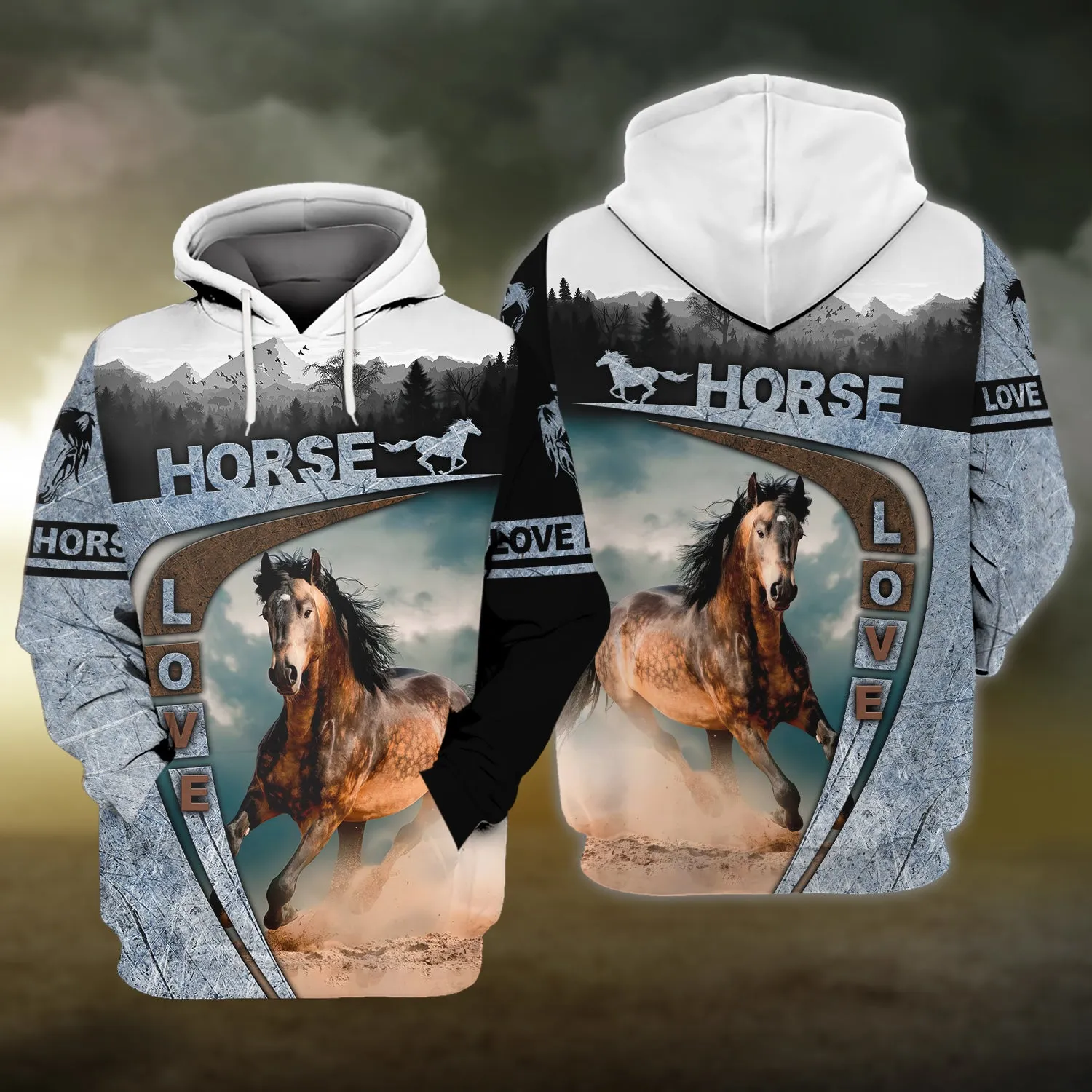 Brown Horse 3D Shirts Design, Love Horse