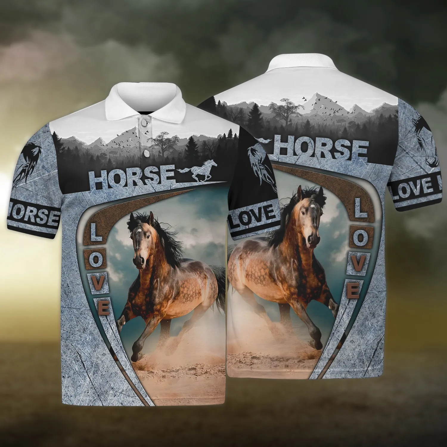 Brown Horse 3D Shirts Design, Love Horse