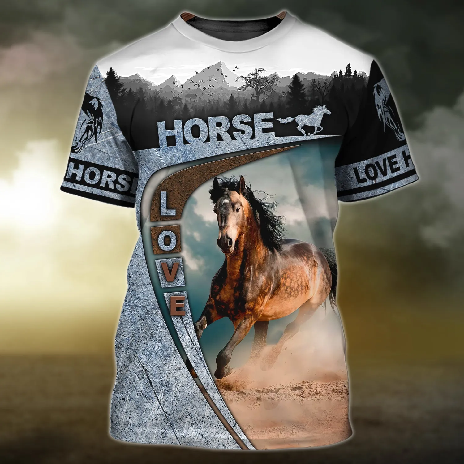 Brown Horse 3D Shirts Design, Love Horse