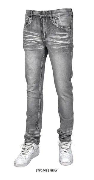 BTP24082X WASHED SLIM FIT JEANS PLUS SIZE (OPEN STOCK SIZES)