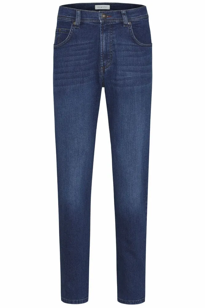 Bugatti Modern Regular Jeans In Paint Blue