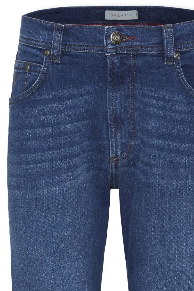 Bugatti Modern Regular Jeans In Paint Blue