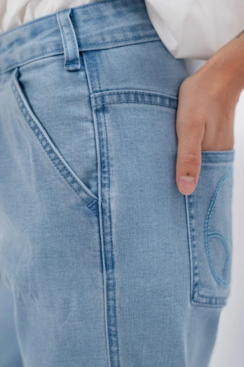 California Upcycled Barrel Jeans | Sky