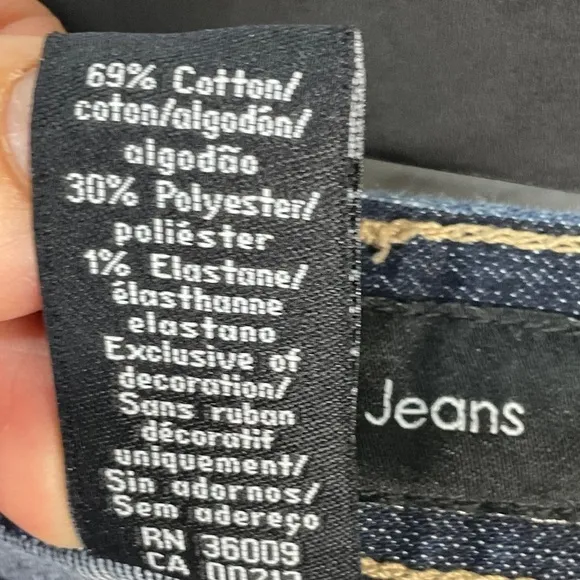 Calvin Klein Flare Jeans Size 10 Womens Mid Rise Dark Wash Blue Denim U2