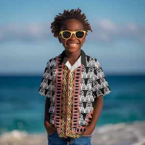 Cameroon Kid Hawaiian Shirt Toghu Traditional Pattern LT15