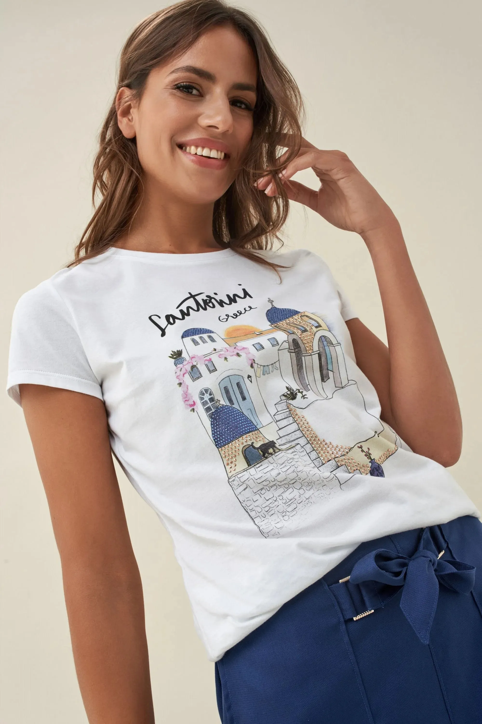 Camiseta Gráfico Santorini