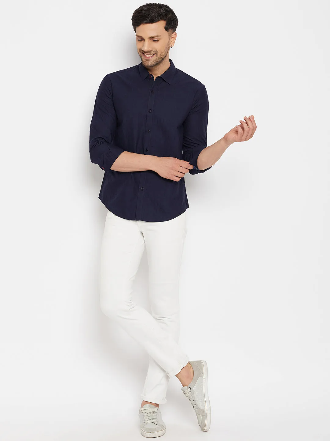 Camla Navy Shirts For Men