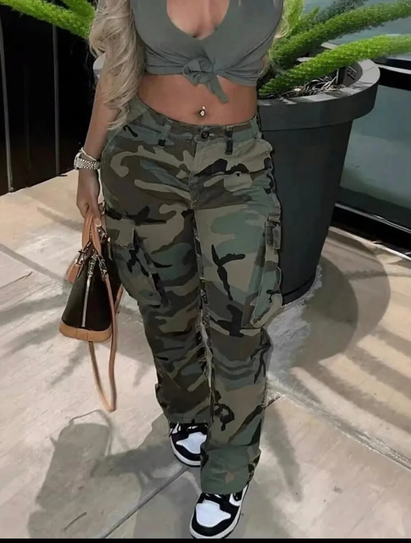 Camo Pants Women's Bottoms - Comfortable Fit for Everyday Wear - Womenswear