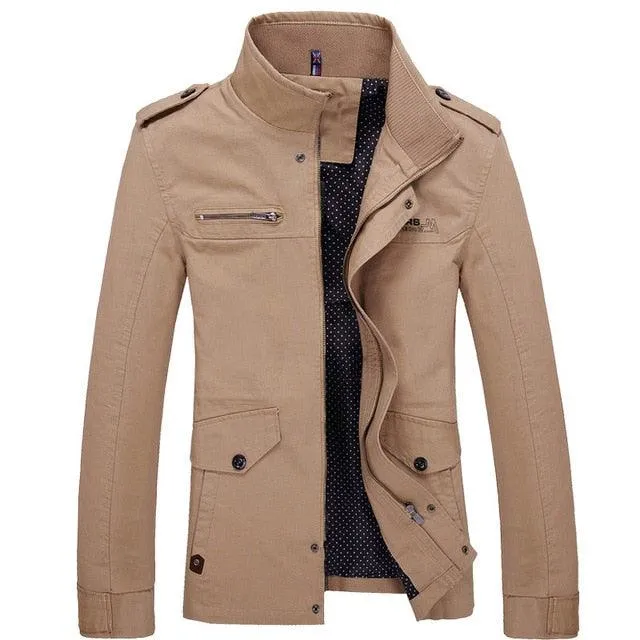 Casual Men's Solid Color Jackets