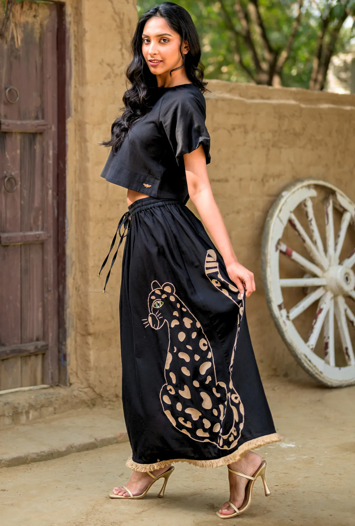 Catch My Drift Skirt – Wild Side - Onyx
