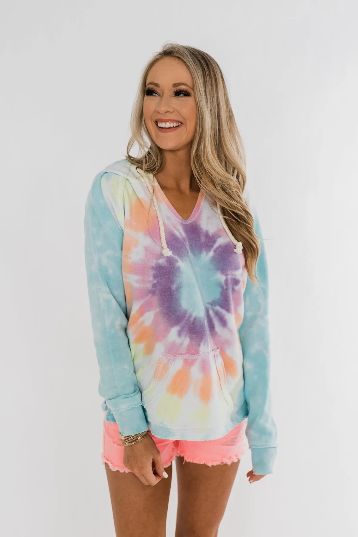 Catch The Fun Tie Dye Hoodie- Multi
