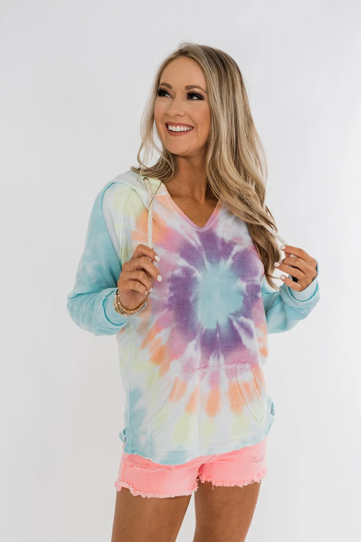 Catch The Fun Tie Dye Hoodie- Multi