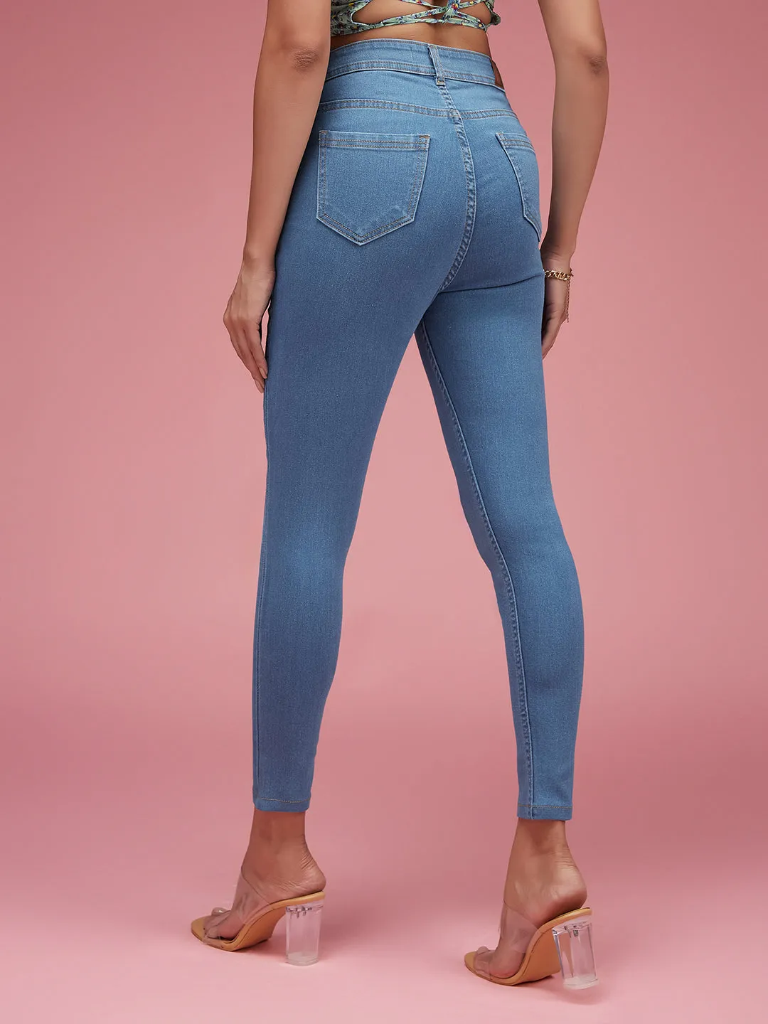 CHASEstretch™ Blue Skinny High-Rise Cropped Denim Jeans