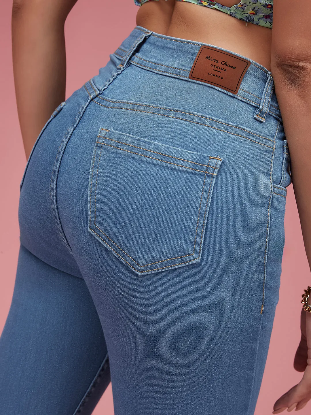 CHASEstretch™ Blue Skinny High-Rise Cropped Denim Jeans
